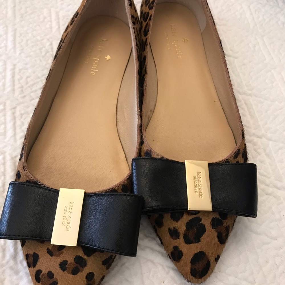 Kate Spade animal print flats